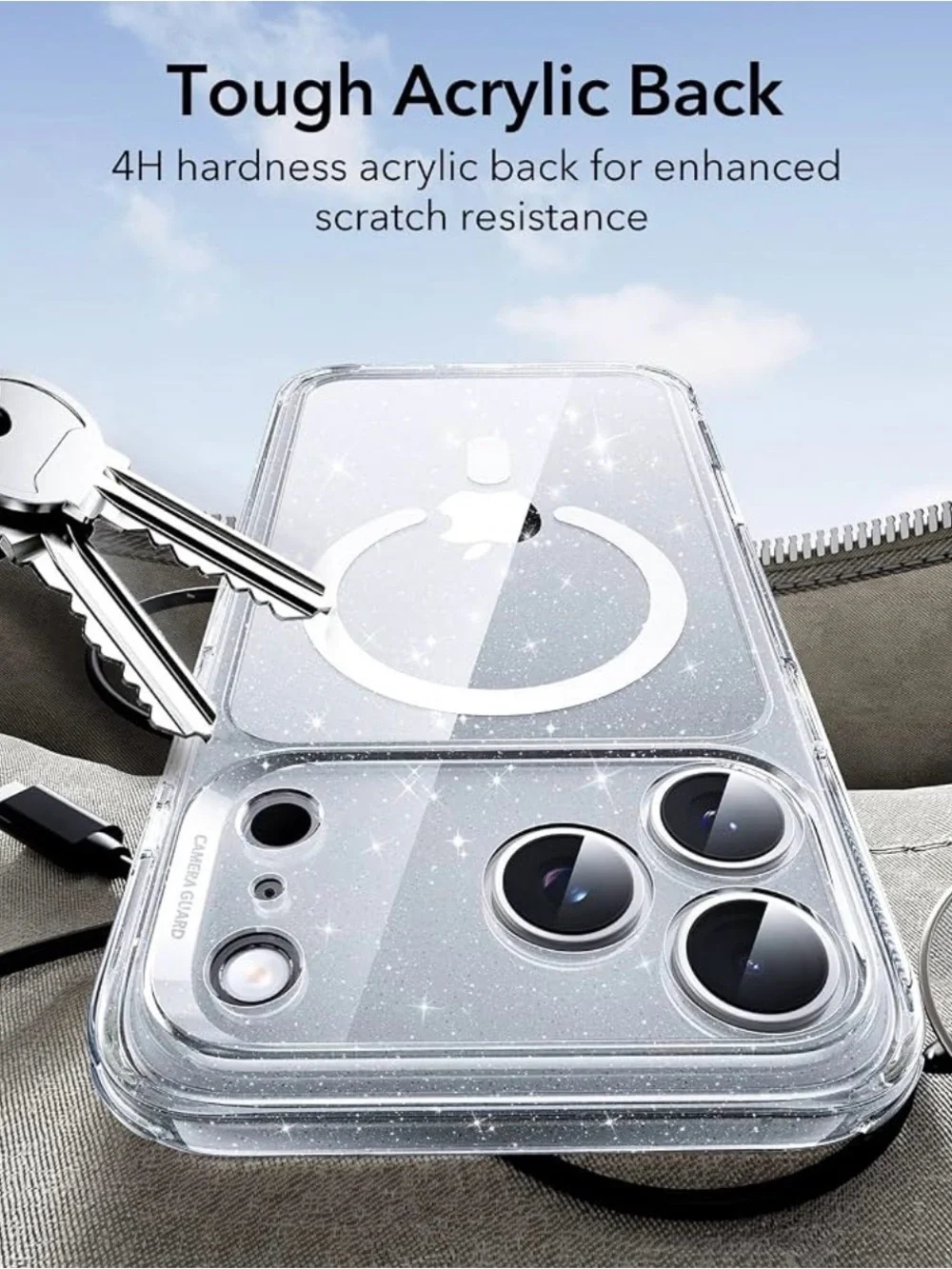 ESR Classic Hybrid for iPhone 18 Pro Max/17 Pro Max Case, Clear Shimmer
